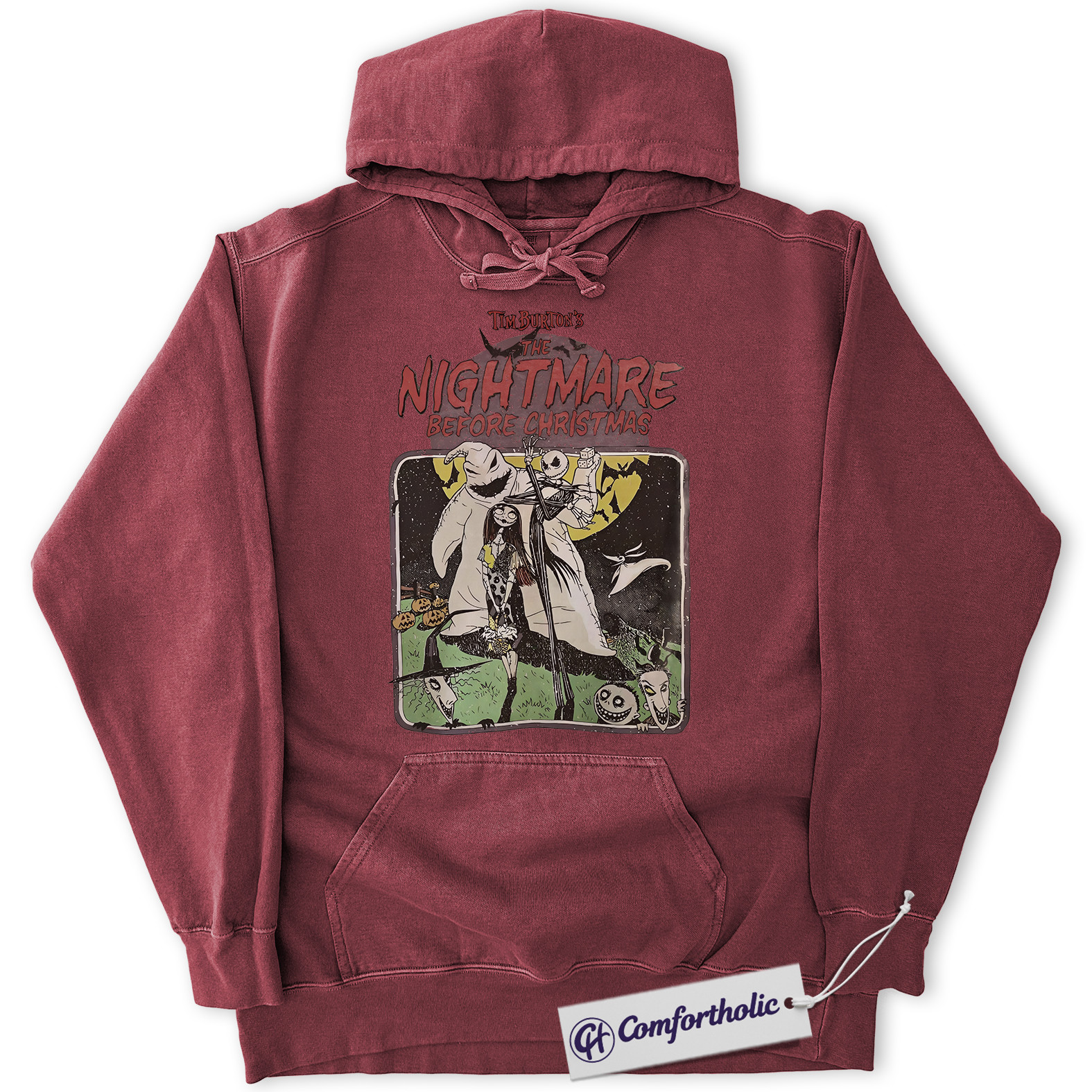 The Nightmare Before Christmas Hoodie, Animated Graphic Pullover, Comfort Colors Hoodie - Image 9
