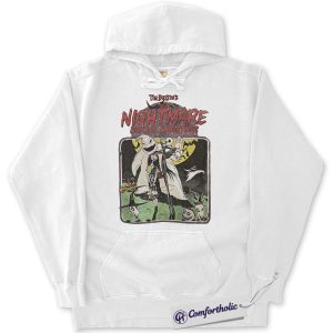 Alternative view of The Nightmare Before Christmas Hoodie, Animated Graphic Pullover, Comfort Colors Hoodie