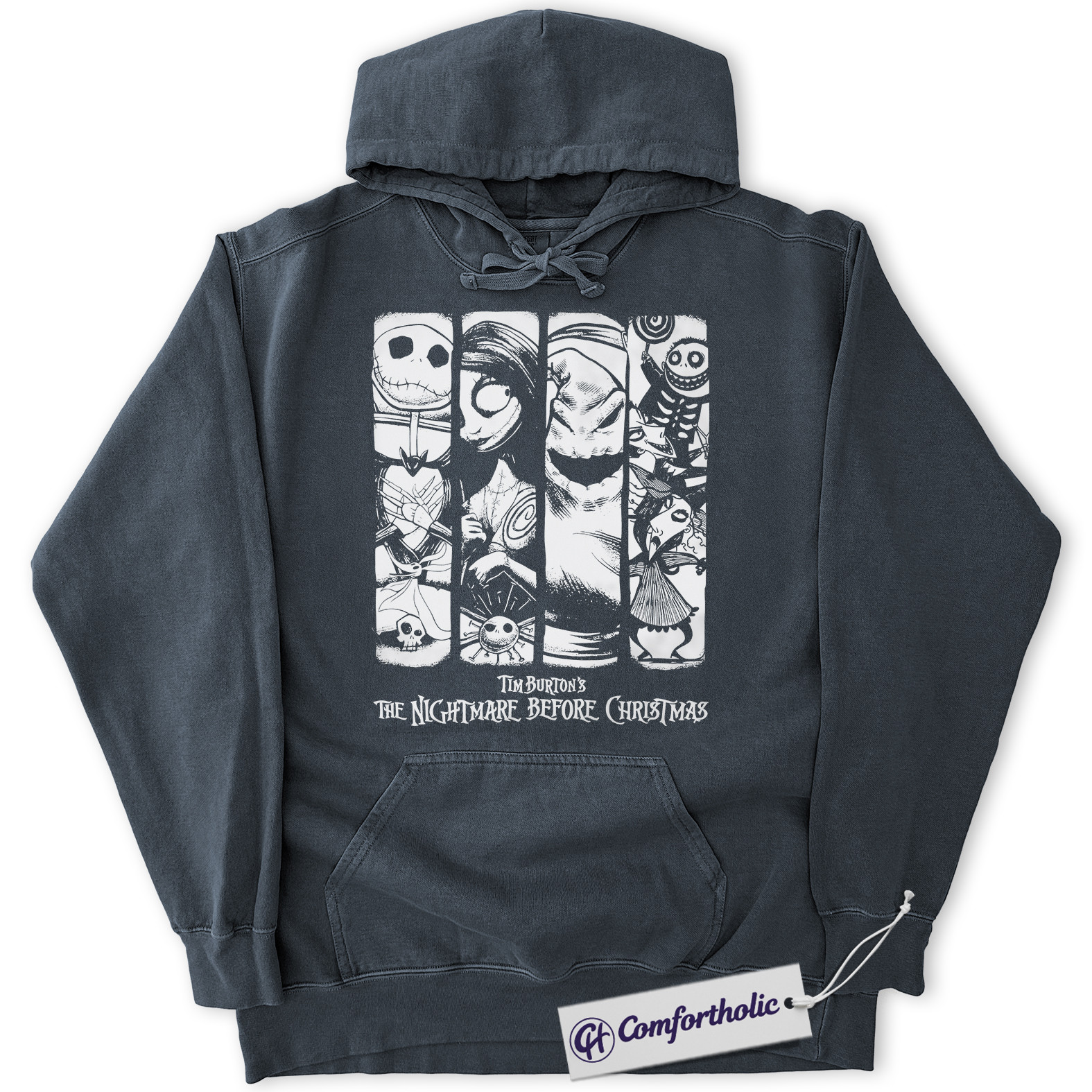The Nightmare Before Christmas Hoodie, Animated Graphic Pullover, Comfort Colors Hoodie - Image 4