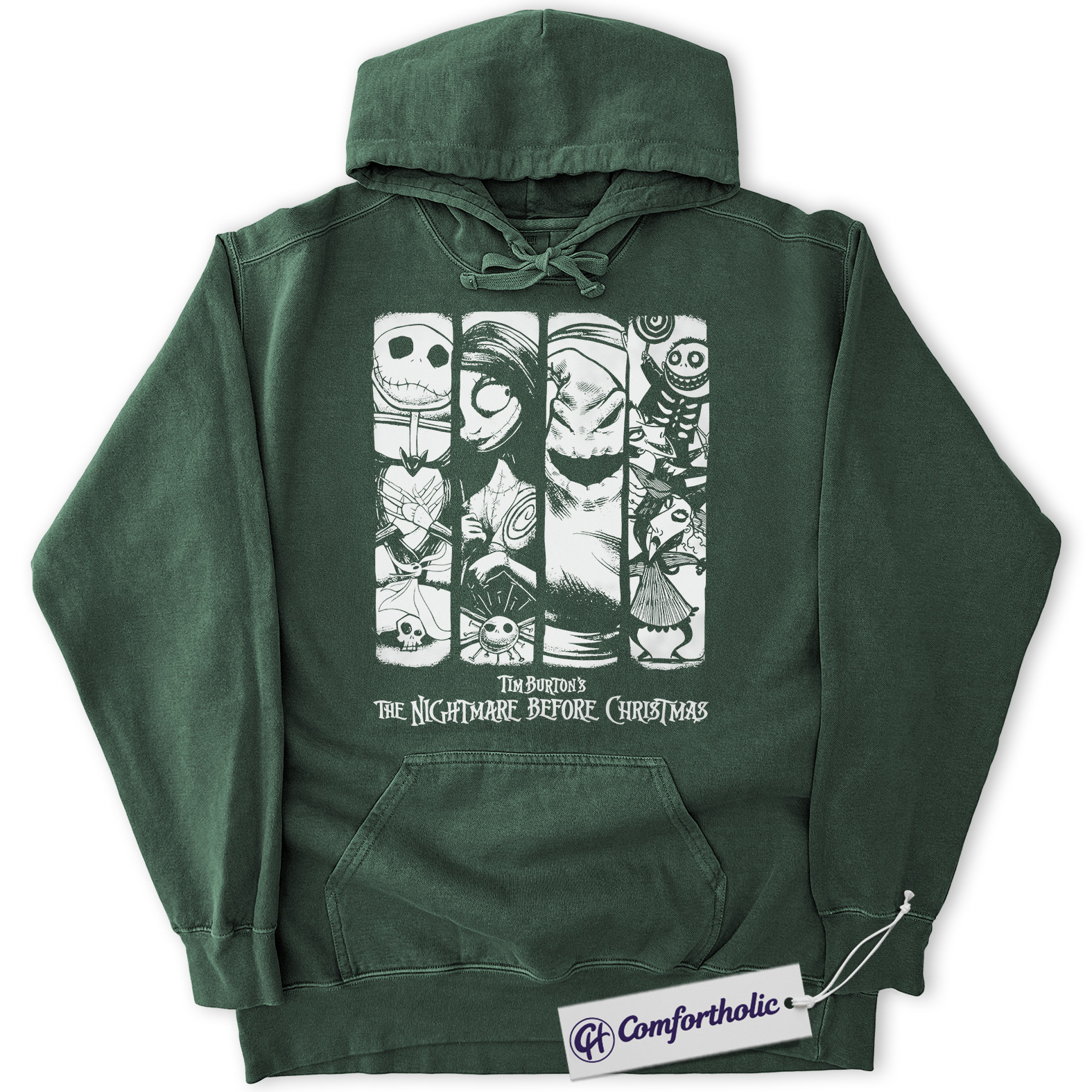 The Nightmare Before Christmas Hoodie, Animated Graphic Pullover, Comfort Colors Hoodie - Image 5