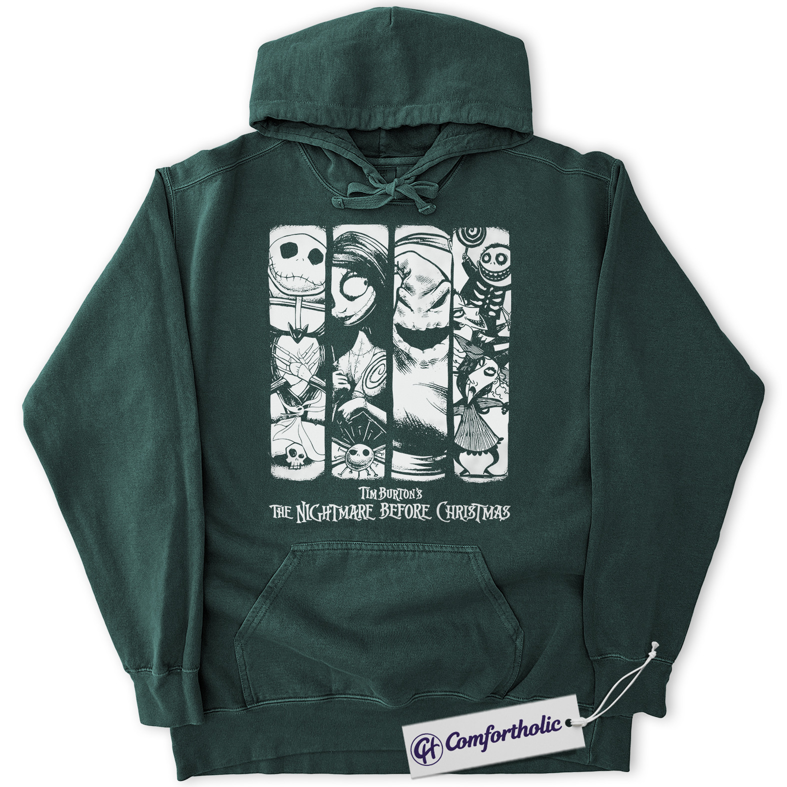 The Nightmare Before Christmas Hoodie, Animated Graphic Pullover, Comfort Colors Hoodie - Image 6
