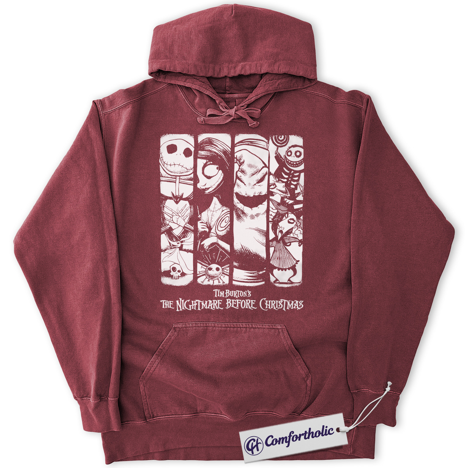The Nightmare Before Christmas Hoodie, Animated Graphic Pullover, Comfort Colors Hoodie - Image 8