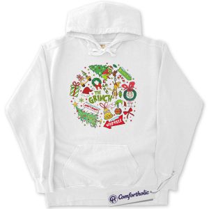 Alternative view of The Grinch Hoodie, Christmas Hoodie, Animated Graphic Pullover, Christmas Comfort Colors Hoodie