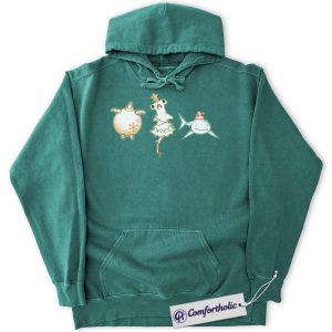 Christmas Sea Animal Hoodie, Cute Turtle Hammerhead & Shark Hoodie, Funny Ocean Lover Holiday Graphic Pullover, Coastal Gift for Beach Lovers, Christmas Comfort Colors Hoodie
