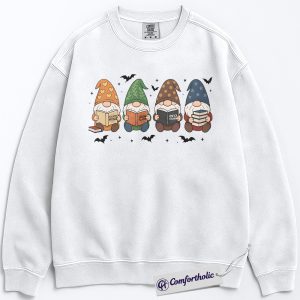 Alternative view of The Empyrean Series Sweatshirt, Fourth Wing Iron Flame Onyx Storm Pullover, Cute Gnome Book Lover Graphic Sweatshirt, Fantasy Reading Gift for Readers, Christmas Comfort Colors Sweatshirt