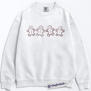 Gingerbread Man Christmas Sweatshirt, Cute Holiday Cookie Sweatshirt, Simple Festive Baking Graphic Sweatshirt, Funny Xmas Gift for Cookie Lovers, Christmas Comfort Colors Sweatshirt