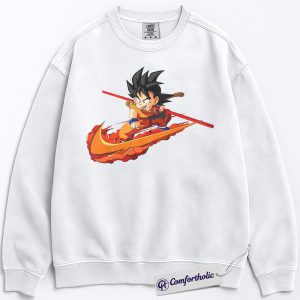 Alternative view of Son Goku Sweatshirt, Dragon Ball Z Sweatshirt, DBZ Sweatshirt, Anime Graphic Sweatshirt, Comfort Colors Sweatshirt