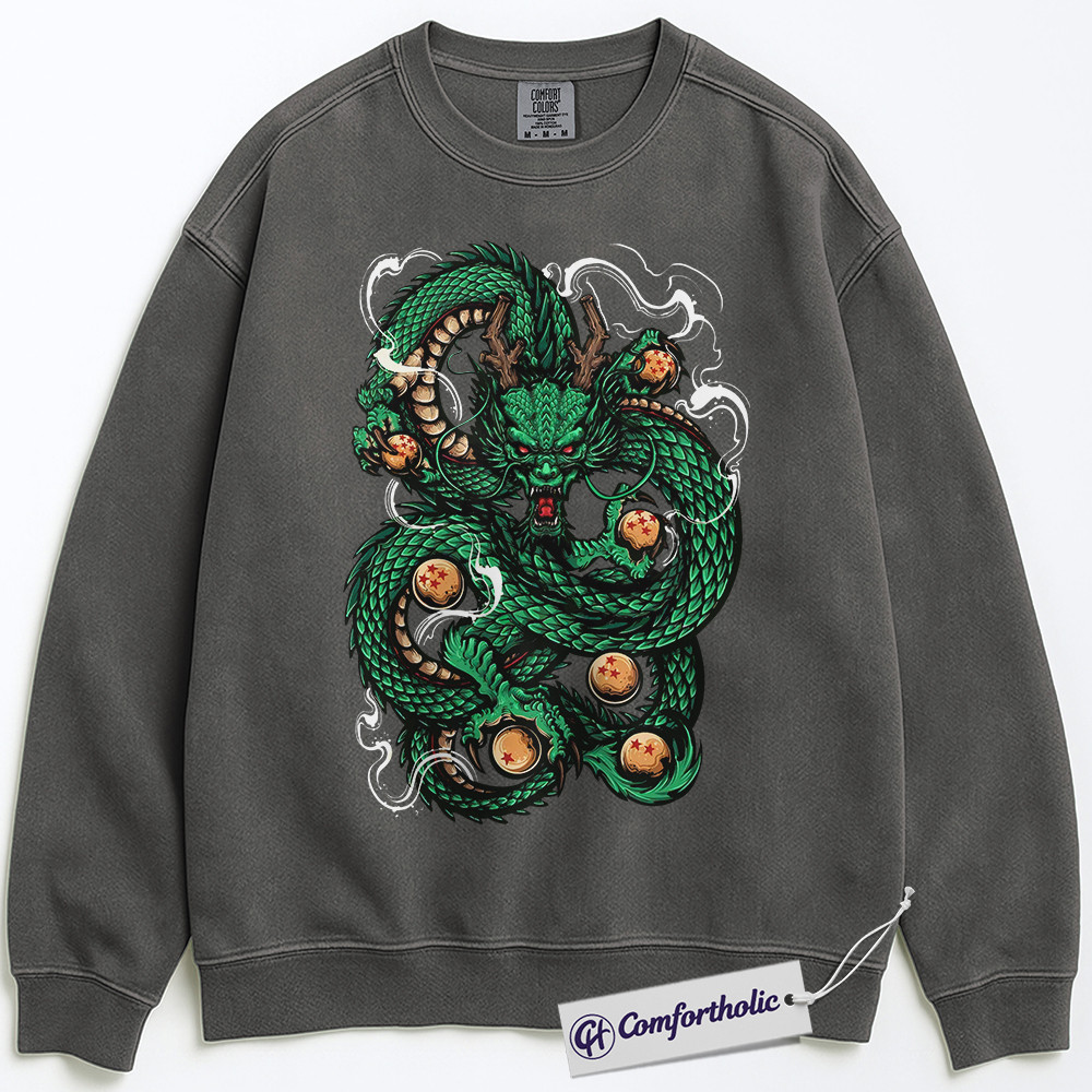 Shenron Sweatshirt, Dragon Ball Z Sweatshirt, Anime Graphic Sweatshirt, Comfort Colors Sweatshirt - Image 3