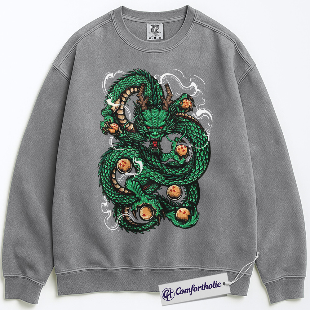 Shenron Sweatshirt, Dragon Ball Z Sweatshirt, Anime Graphic Sweatshirt, Comfort Colors Sweatshirt - Image 2