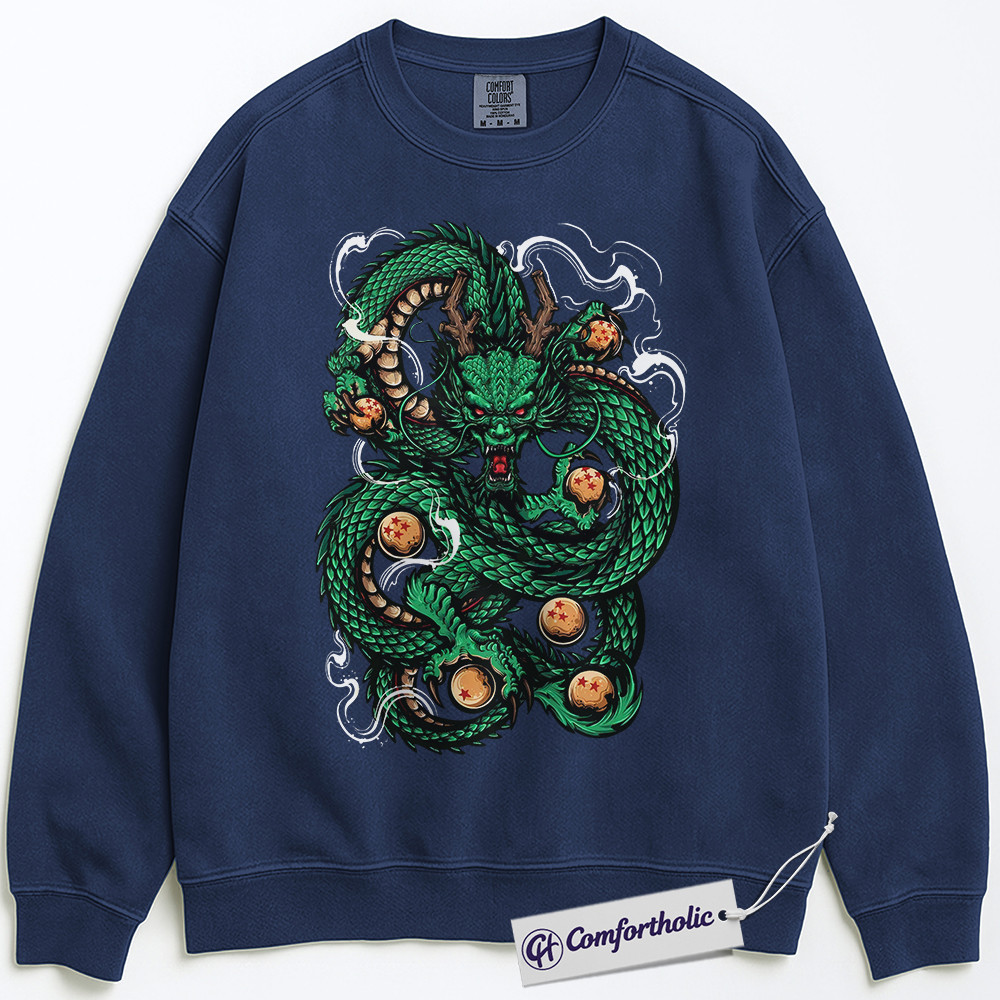 Shenron Sweatshirt, Dragon Ball Z Sweatshirt, Anime Graphic Sweatshirt, Comfort Colors Sweatshirt - Image 4