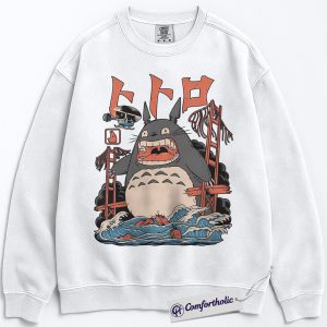 Alternative view of My Neighbor Totoro Sweatshirt, Studio Ghibli Sweatshirt, Anime Graphic Sweatshirt, Comfort Colors Sweatshirt