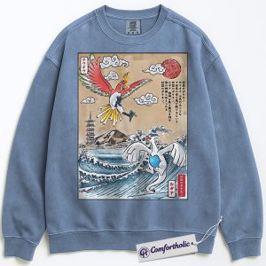 Lugia & Ho-Oh Sweatshirt, Pokemon Sweatshirt, PKM Sweatshirt, Anime Graphic Sweatshirt, Comfort Colors Sweatshirt