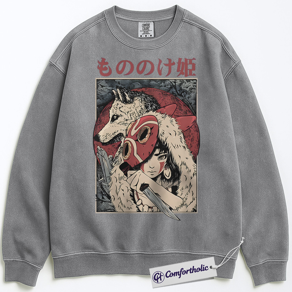 Princess Mononoke Sweatshirt, Studio Ghibli Sweatshirt, Anime Graphic Sweatshirt, Christmas Comfort Colors Sweatshirt