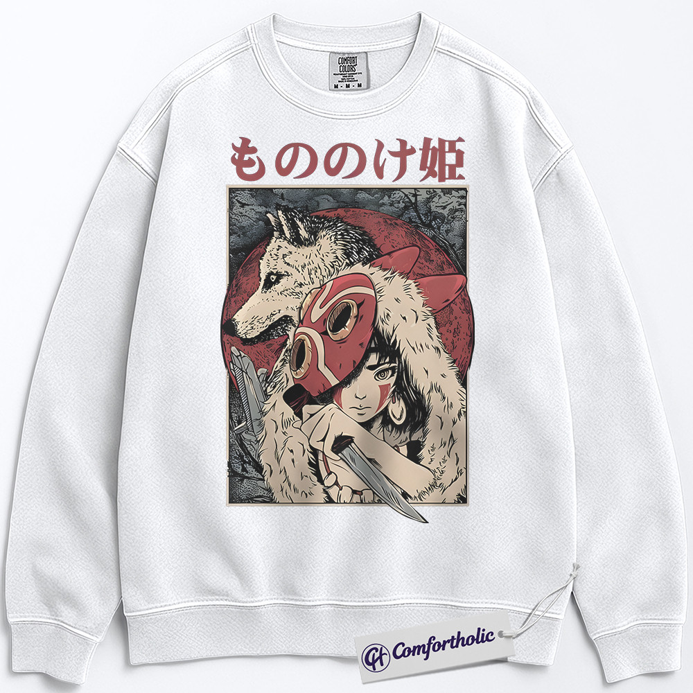 Princess Mononoke Sweatshirt, Studio Ghibli Sweatshirt, Anime Graphic Sweatshirt, Christmas Comfort Colors Sweatshirt - Image 2