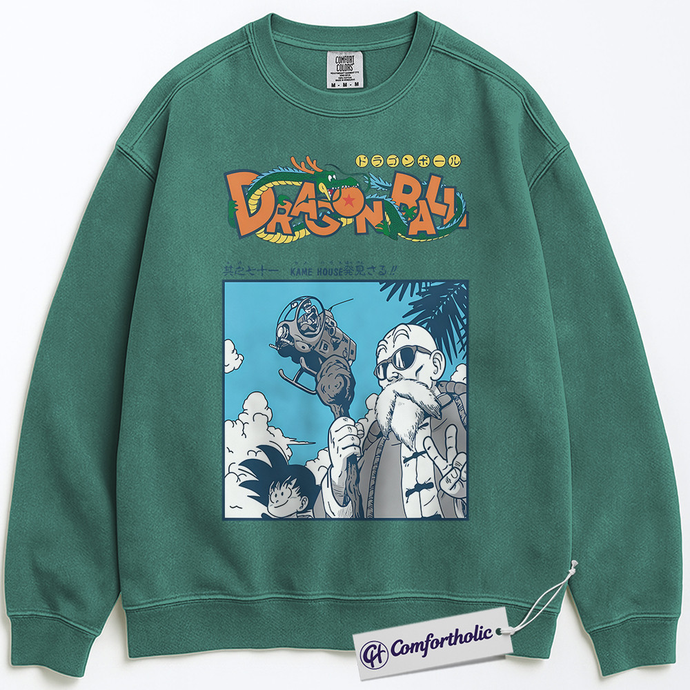 Son Goku & Master Roshi Sweatshirt, Dragon Ball Sweatshirt, Anime Graphic Sweatshirt, Comfort Colors Sweatshirt - Image 4
