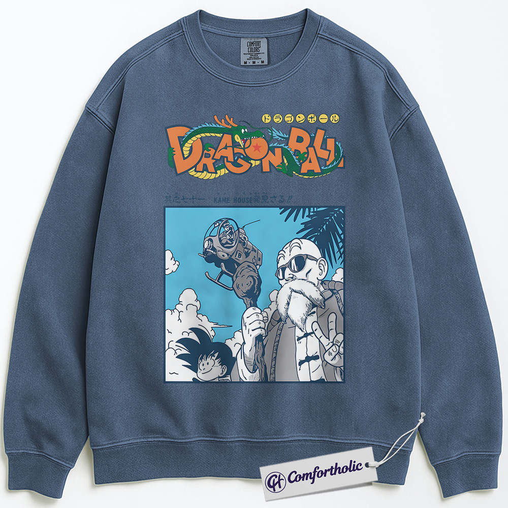 Son Goku & Master Roshi Sweatshirt, Dragon Ball Sweatshirt, Anime Graphic Sweatshirt, Comfort Colors Sweatshirt - Image 6