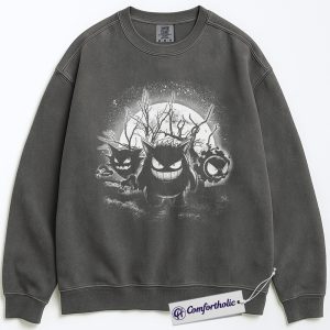 Pokemon Sweatshirt, Gengar, Gastly & Haunter Sweatshirt, Anime Graphic Sweatshirt, Comfort Colors Sweatshirt