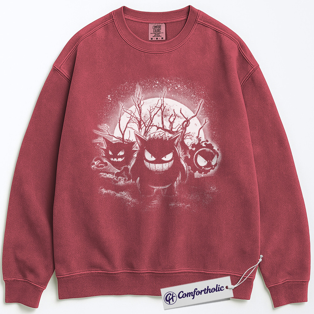 Pokemon Sweatshirt, Gengar, Gastly & Haunter Sweatshirt, Anime Graphic Sweatshirt, Comfort Colors Sweatshirt - Image 8