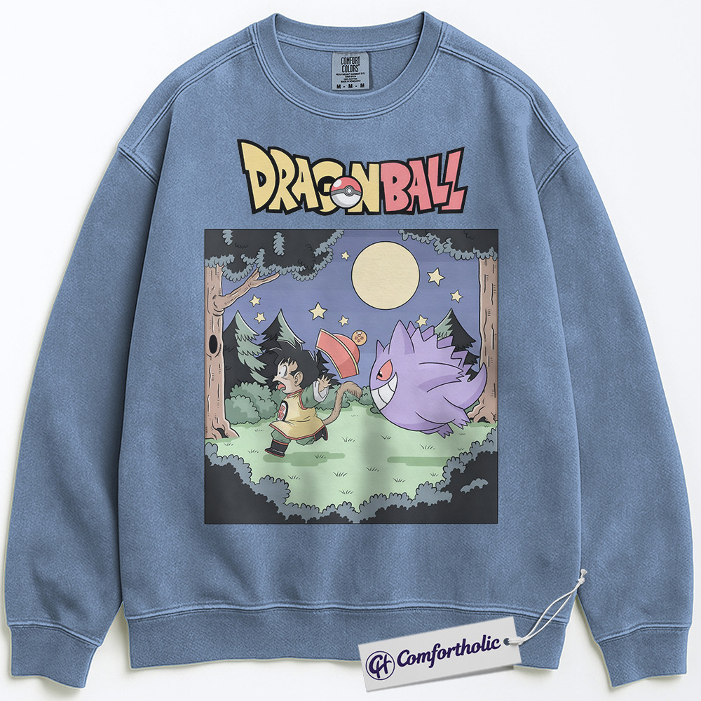 Gengar Sweatshirt, Son Goku Sweatshirt, Dragon Ball Sweatshirt, PKM Sweatshirt, Anime Graphic Pullover, Comfort Colors Sweatshirt - Image 6