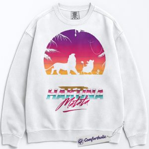 Alternative view of Hakuna Matata Sweatshirt, The Lion King Sweatshirt, Disney Sweatshirt, Graphic Pullover, Comfort Colors Sweatshirt