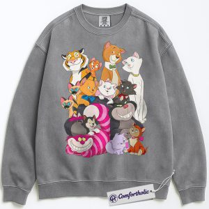 Alternative view of Disney Cat Sweatshirt, Animated Graphic Pullover, Comfort Colors Sweatshirt
