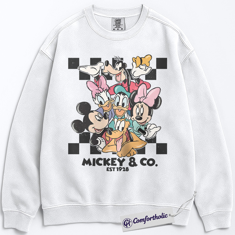 Mickey Mouse Sweatshirt, Donald Duck Sweatshirt, Animated Graphic Pullover, Comfort Colors Sweatshirt