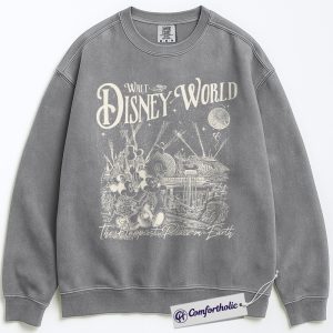 Alternative view of Mickey Mouse Sweatshirt, Animated Graphic Pullover, Comfort Colors Sweatshirt
