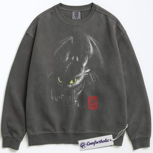 Toothless Sweatshirt, How to Train Your Dragon Sweatshirt, Anime Graphic Pullover, Comfort Colors Sweatshirt