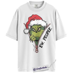 Alternative view of The Grinch Shirt, Christmas T-Shirt, Animated Graphic Tee, Christmas Comfort Colors Shirt