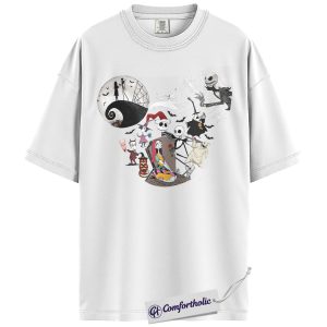 Alternative view of The Nightmare Before Christmas Shirt, Christmas T-Shirt, Animated Graphic Tee, Christmas Comfort Colors Shirt