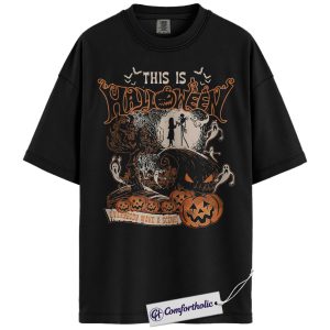 The Nightmare Before Christmas Shirt, Christmas T-Shirt, Animated Graphic Tee, Christmas Comfort Colors Shirt