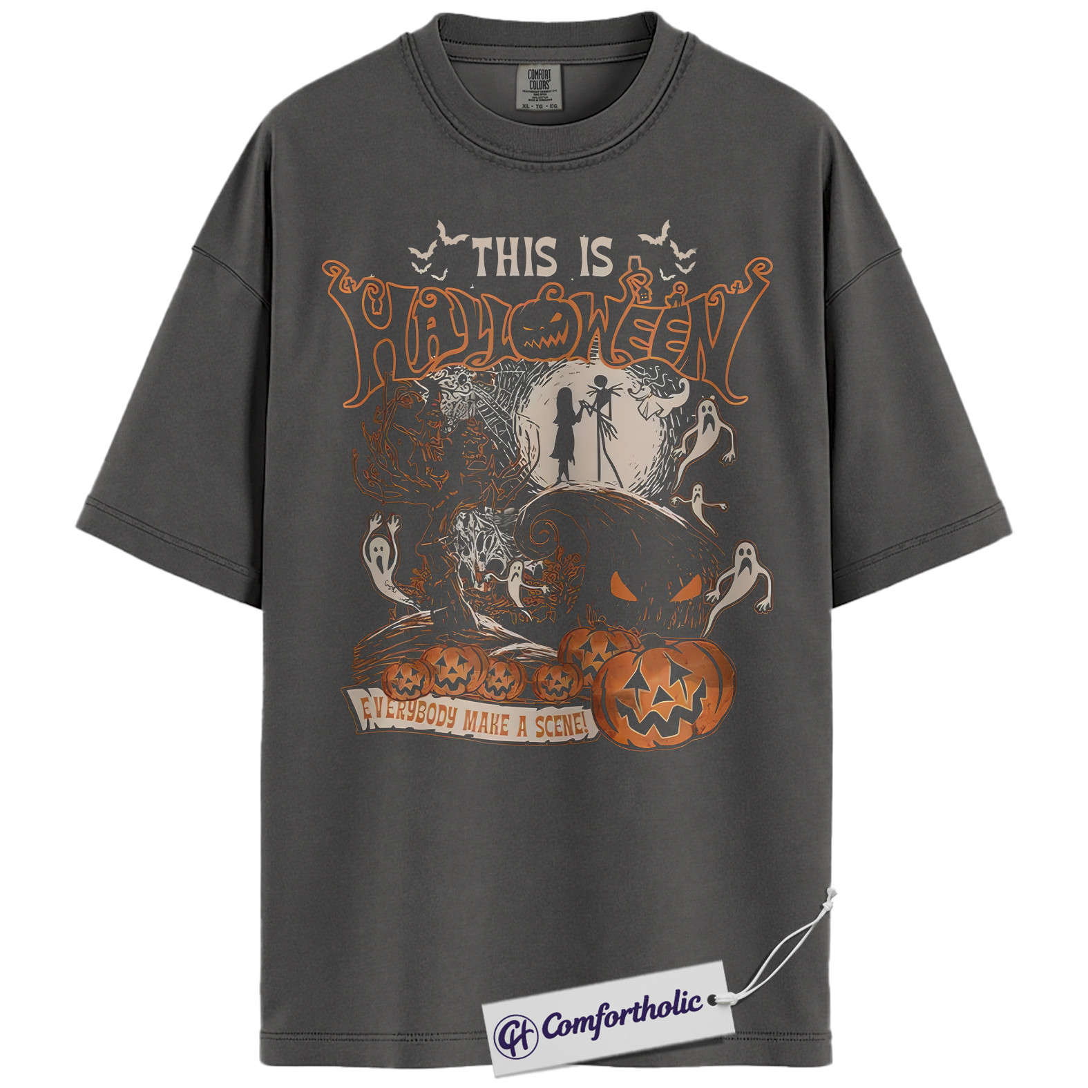The Nightmare Before Christmas Shirt, Christmas T-Shirt, Animated Graphic Tee, Christmas Comfort Colors Shirt - Image 3