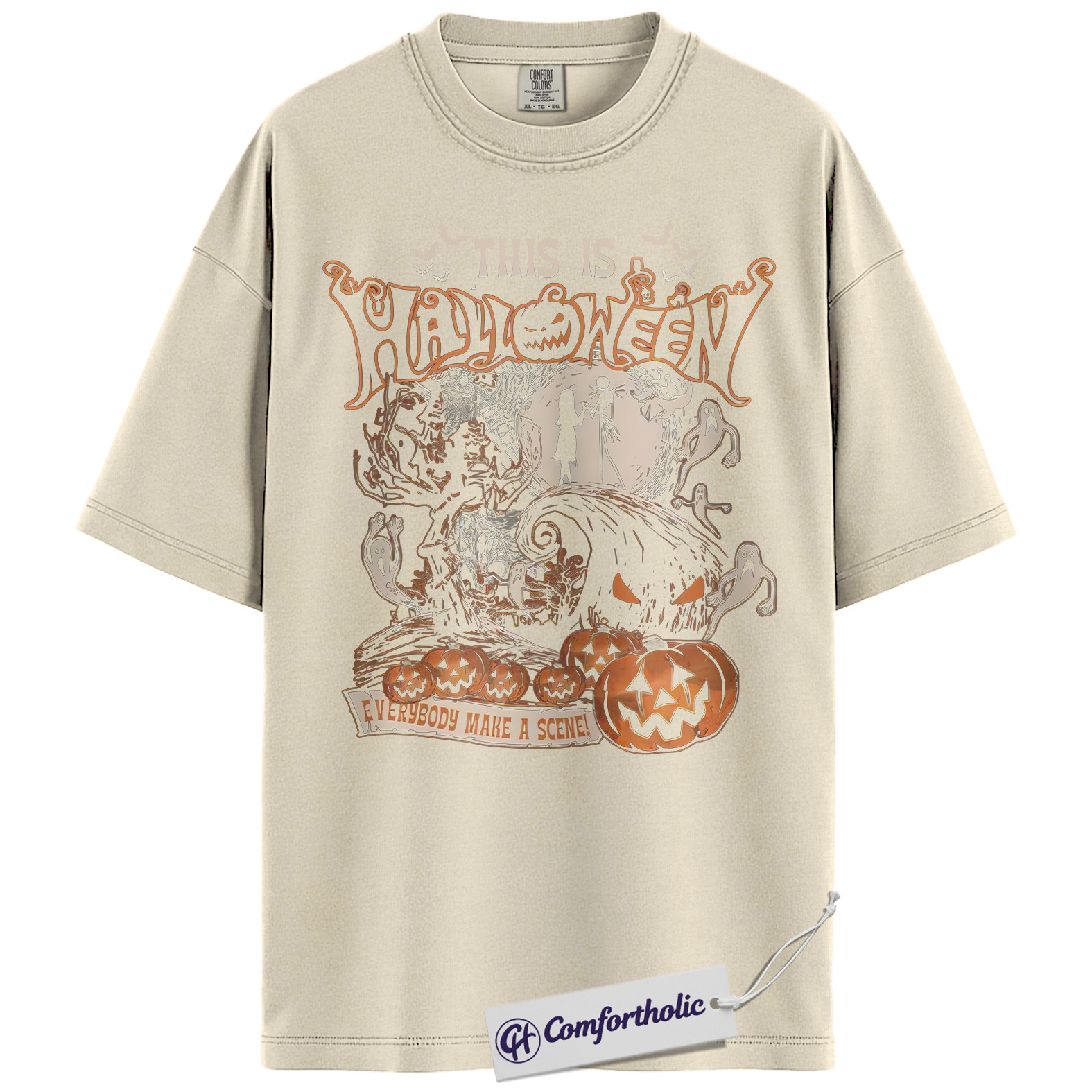 The Nightmare Before Christmas Shirt, Christmas T-Shirt, Animated Graphic Tee, Christmas Comfort Colors Shirt - Image 4