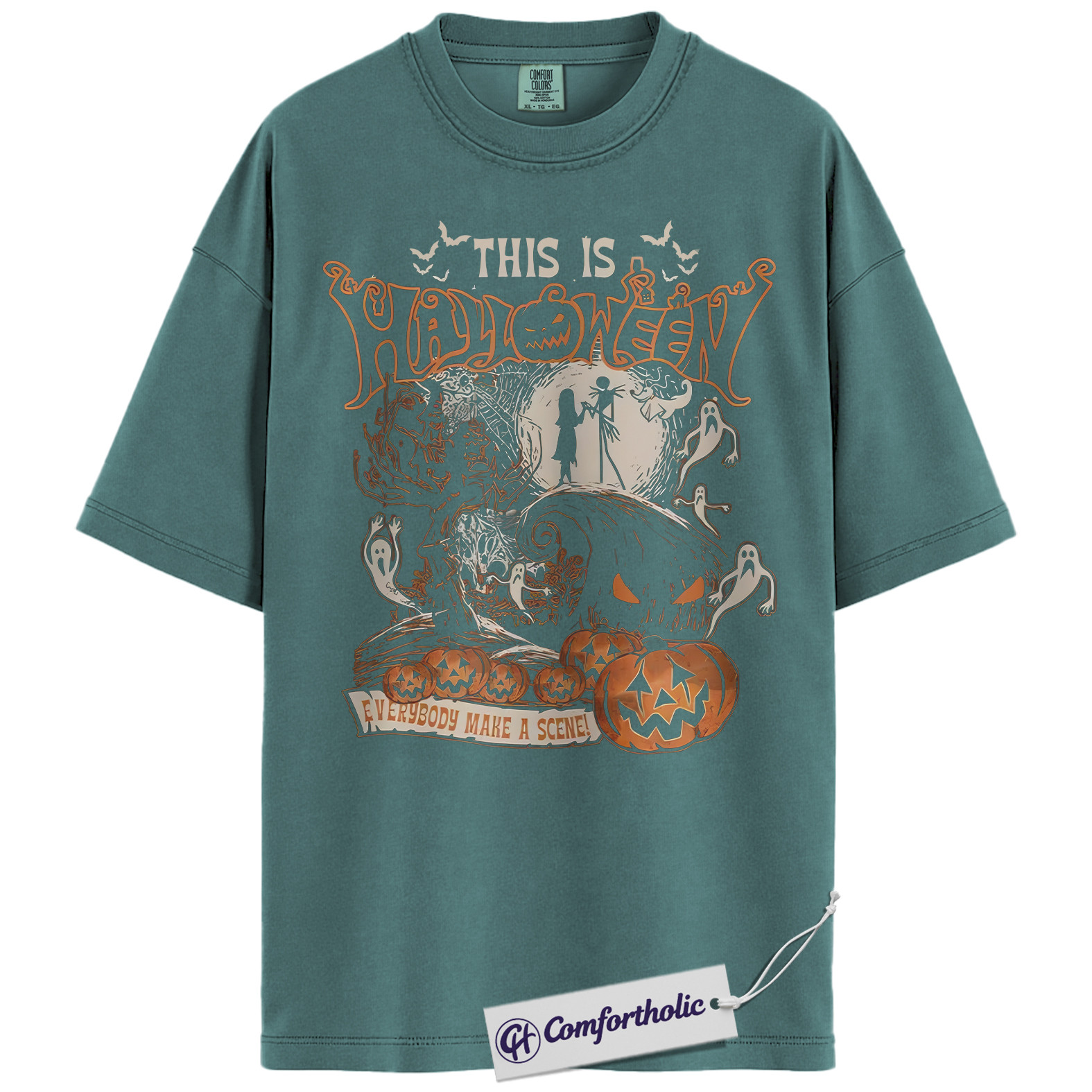 The Nightmare Before Christmas Shirt, Christmas T-Shirt, Animated Graphic Tee, Christmas Comfort Colors Shirt - Image 9
