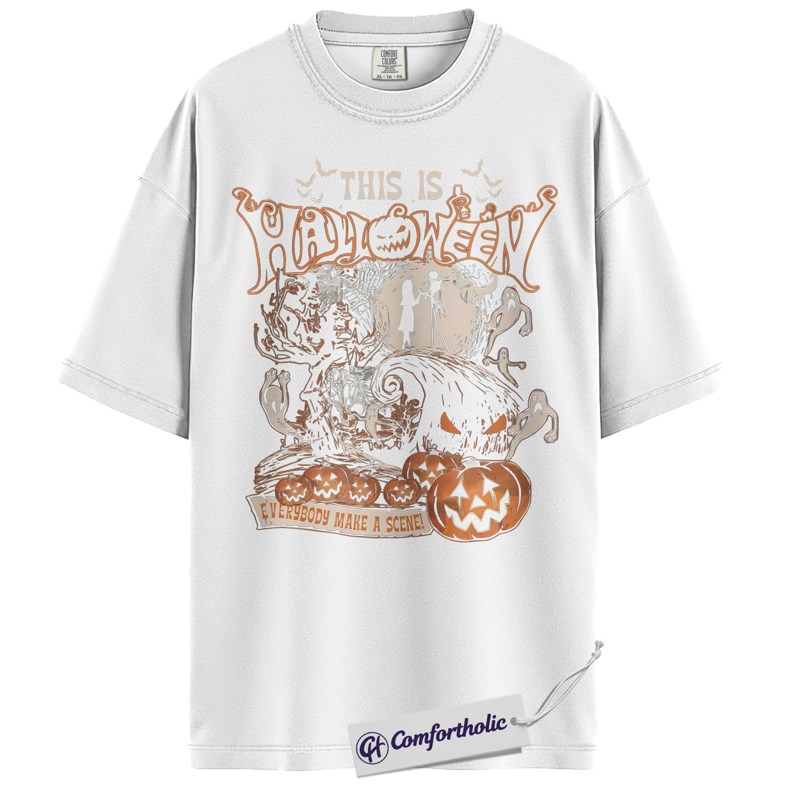 The Nightmare Before Christmas Shirt, Christmas T-Shirt, Animated Graphic Tee, Christmas Comfort Colors Shirt - Image 2