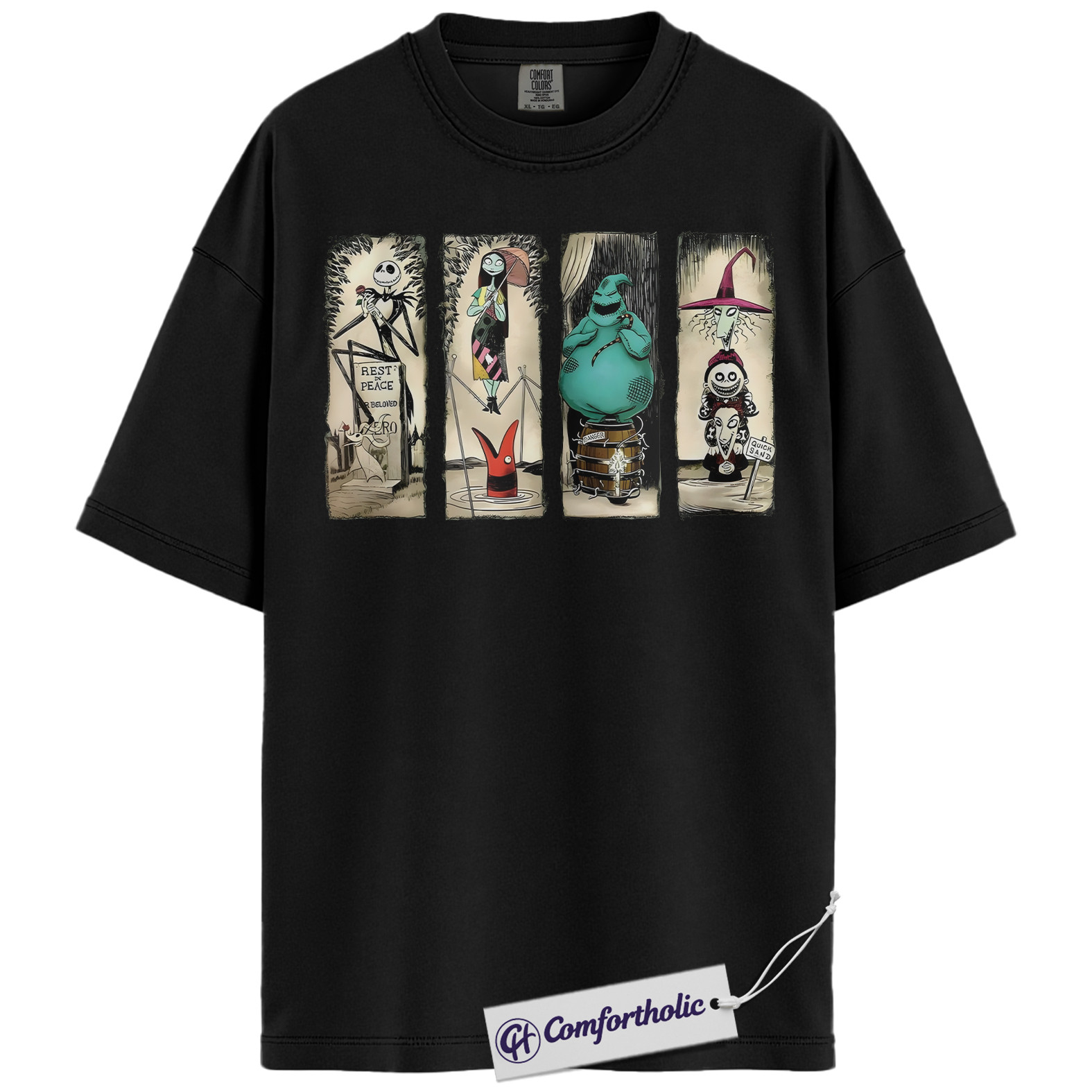 The Nightmare Before Christmas Shirt, Christmas T-Shirt, Animated Graphic Tee, Christmas Comfort Colors Shirt - Image 3