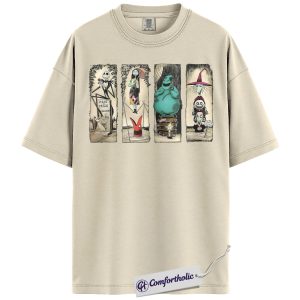 The Nightmare Before Christmas Shirt, Christmas T-Shirt, Animated Graphic Tee, Christmas Comfort Colors Shirt