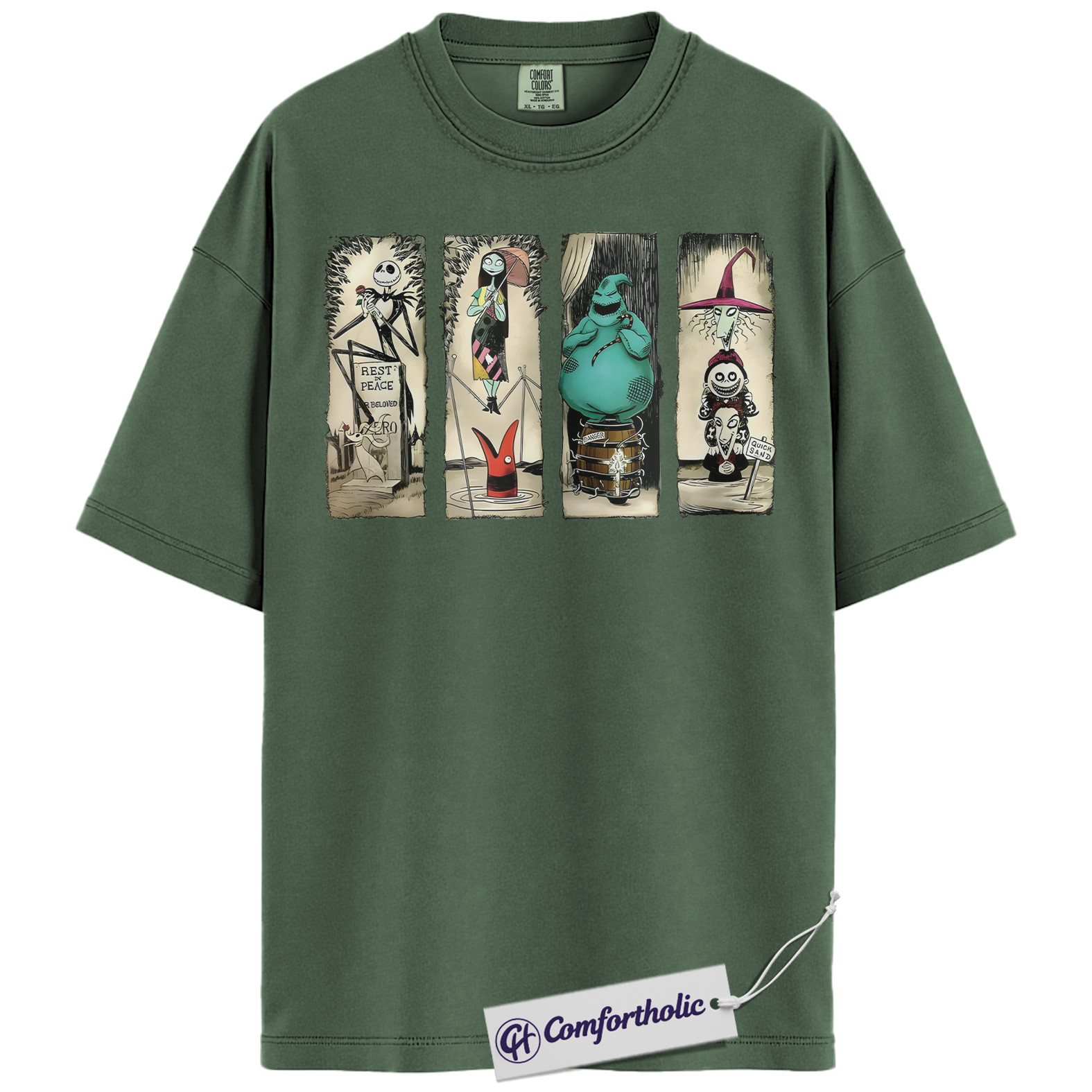 The Nightmare Before Christmas Shirt, Christmas T-Shirt, Animated Graphic Tee, Christmas Comfort Colors Shirt - Image 5