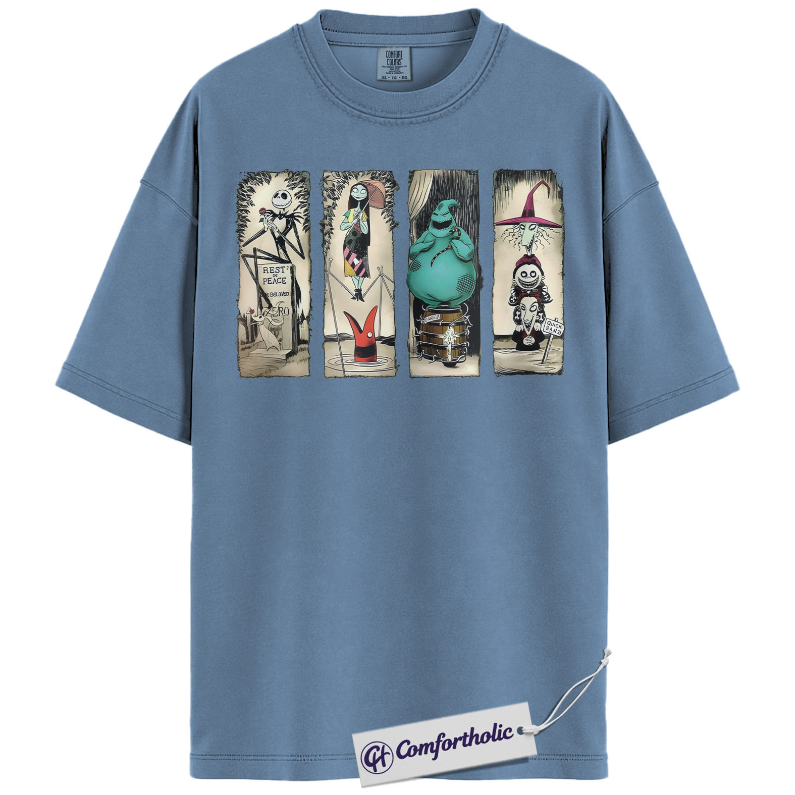 The Nightmare Before Christmas Shirt, Christmas T-Shirt, Animated Graphic Tee, Christmas Comfort Colors Shirt - Image 17