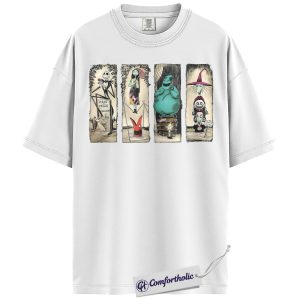 Alternative view of The Nightmare Before Christmas Shirt, Christmas T-Shirt, Animated Graphic Tee, Christmas Comfort Colors Shirt