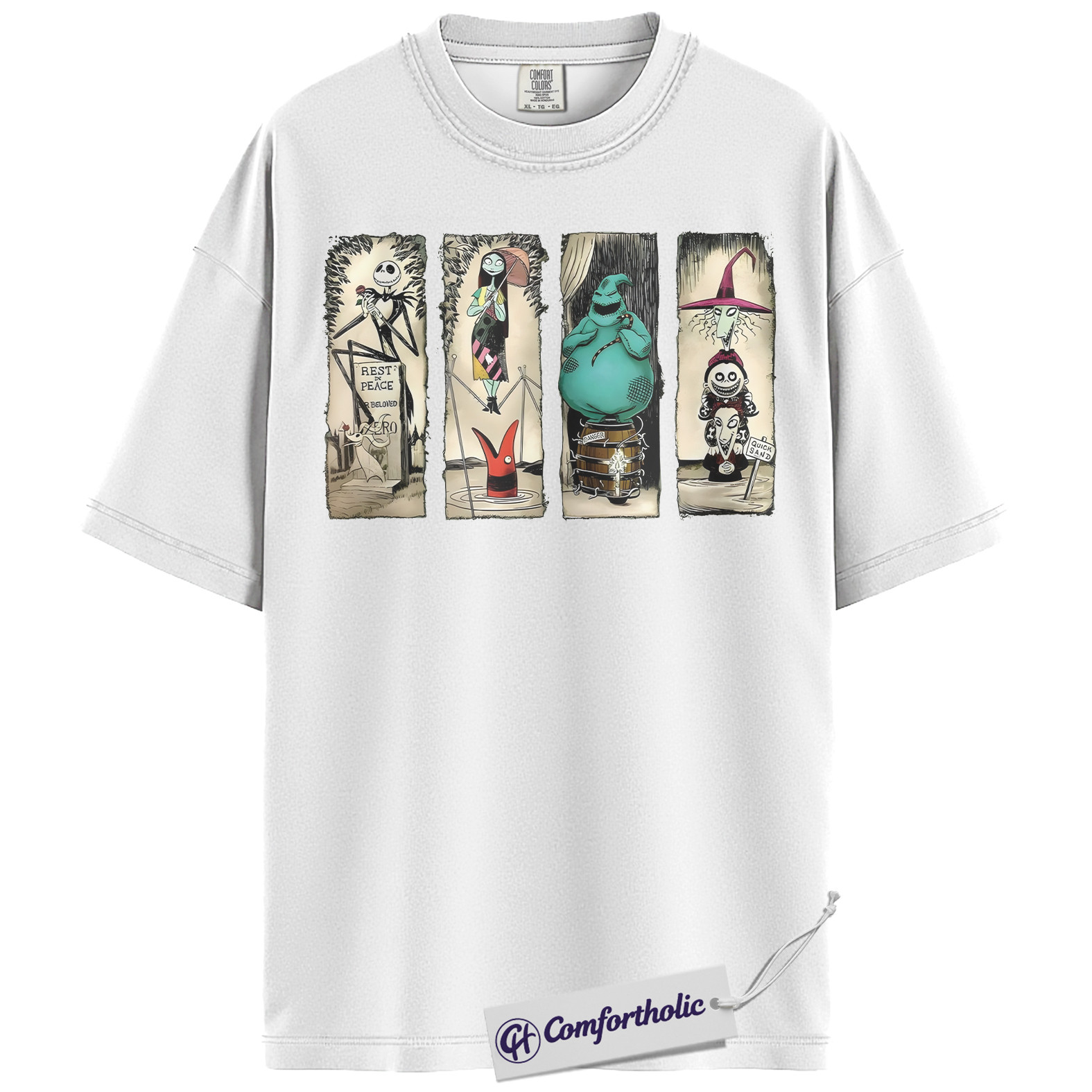 The Nightmare Before Christmas Shirt, Christmas T-Shirt, Animated Graphic Tee, Christmas Comfort Colors Shirt - Image 2