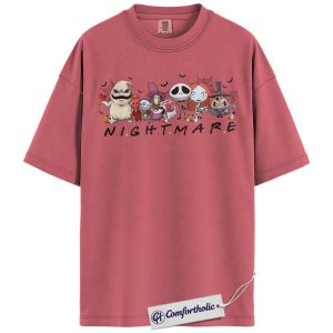 The Nightmare Before Christmas Shirt, Christmas T-Shirt, Animated Graphic Tee, Christmas Comfort Colors Shirt