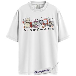 Alternative view of The Nightmare Before Christmas Shirt, Christmas T-Shirt, Animated Graphic Tee, Christmas Comfort Colors Shirt