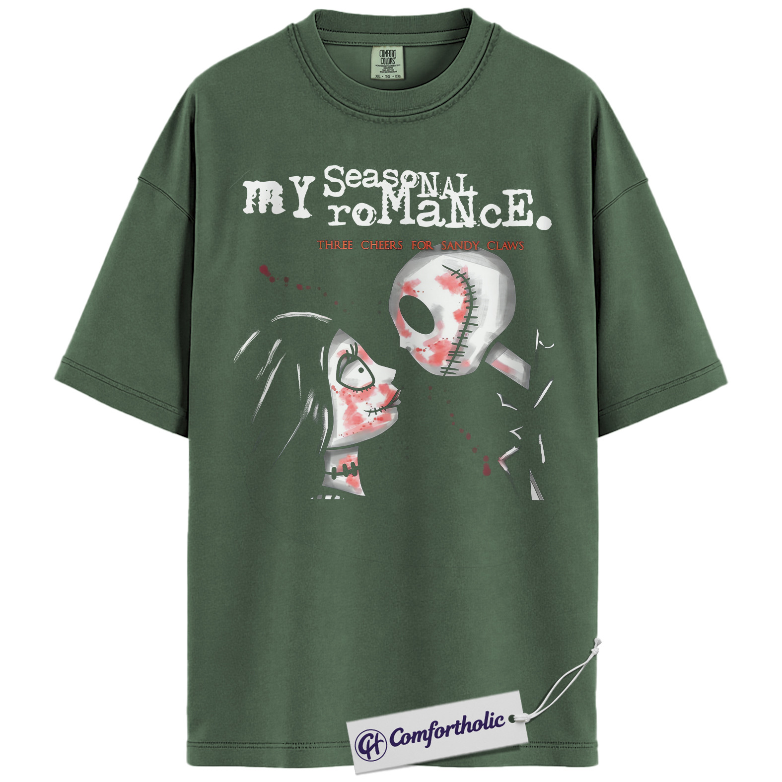 The Nightmare Before Christmas Shirt, Christmas T-Shirt, Animated Graphic Tee, Christmas Comfort Colors Shirt - Image 4