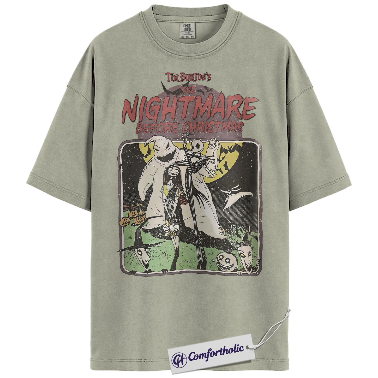 The Nightmare Before Christmas Shirt, Christmas T-Shirt, Animated Graphic Tee, Christmas Comfort Colors Shirt - Image 7