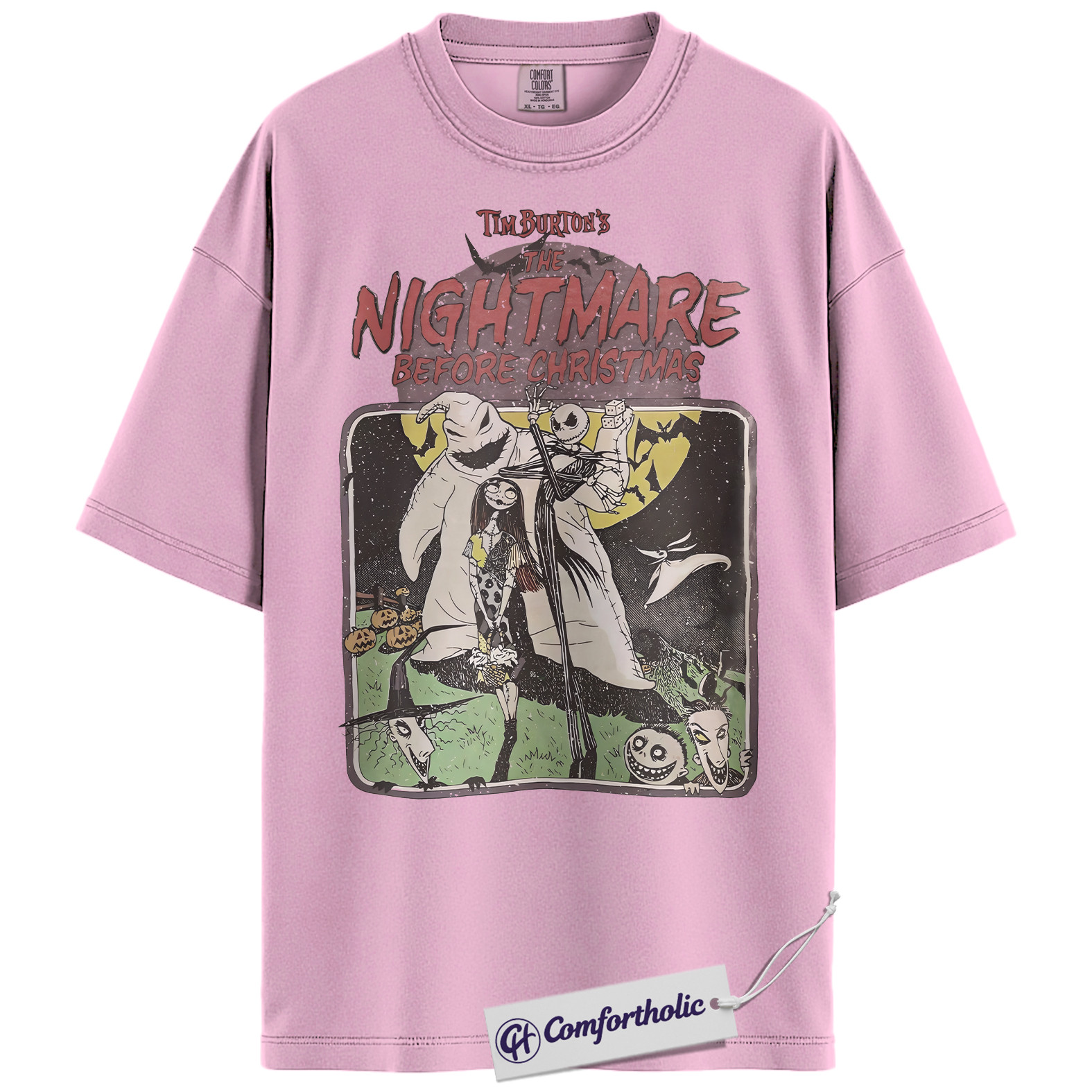 The Nightmare Before Christmas Shirt, Christmas T-Shirt, Animated Graphic Tee, Christmas Comfort Colors Shirt - Image 9