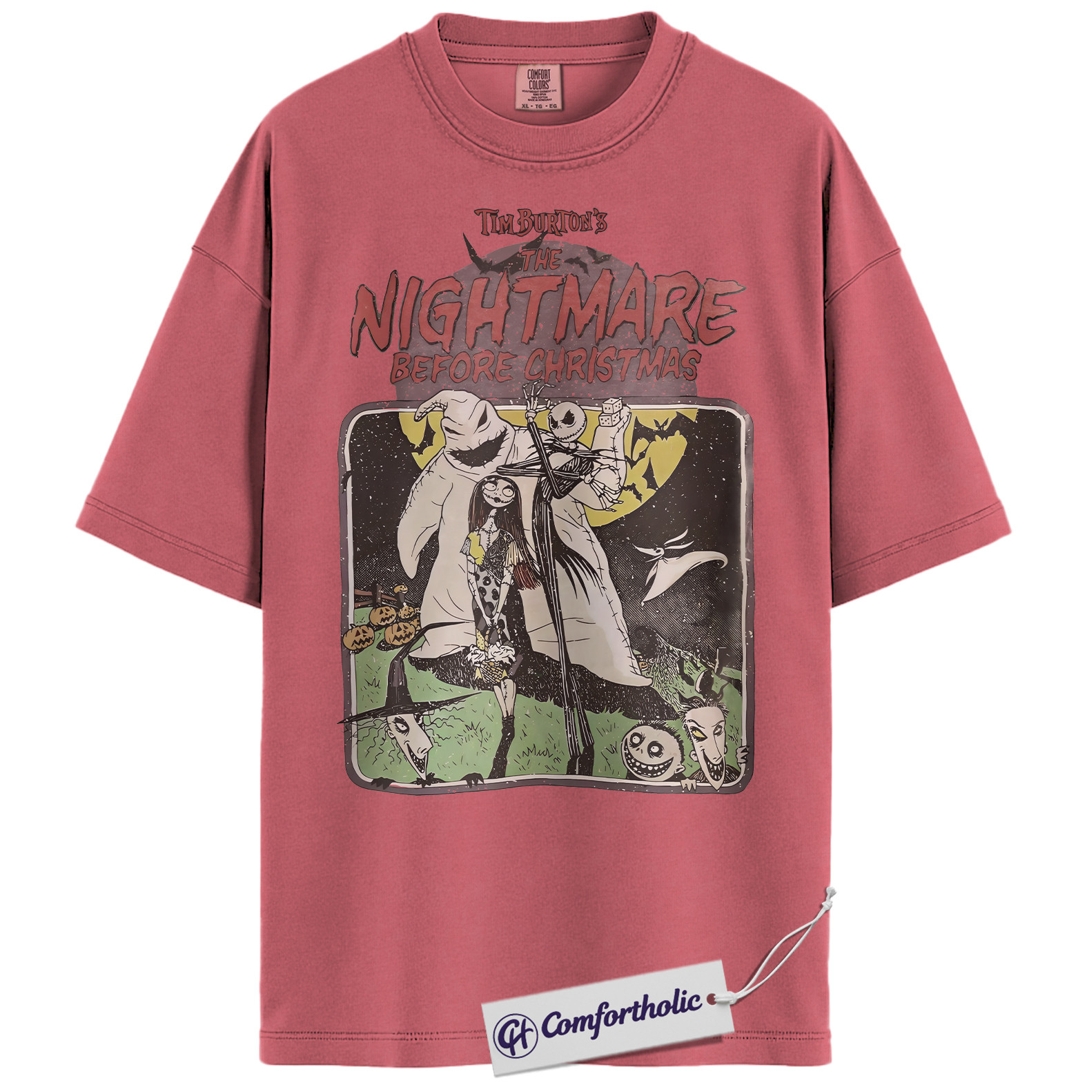 The Nightmare Before Christmas Shirt, Christmas T-Shirt, Animated Graphic Tee, Christmas Comfort Colors Shirt - Image 10