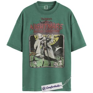 The Nightmare Before Christmas Shirt, Christmas T-Shirt, Animated Graphic Tee, Christmas Comfort Colors Shirt