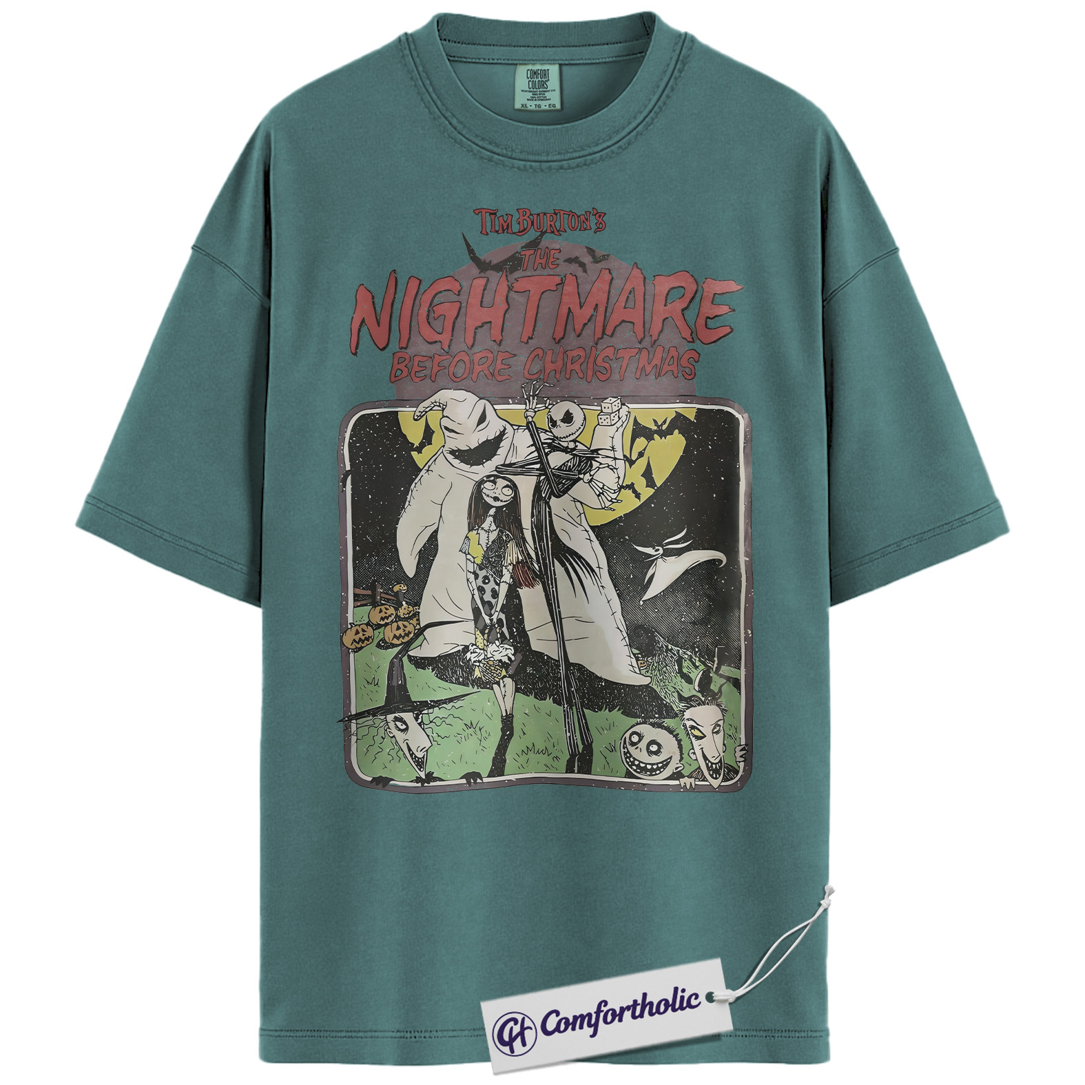 The Nightmare Before Christmas Shirt, Christmas T-Shirt, Animated Graphic Tee, Christmas Comfort Colors Shirt - Image 11