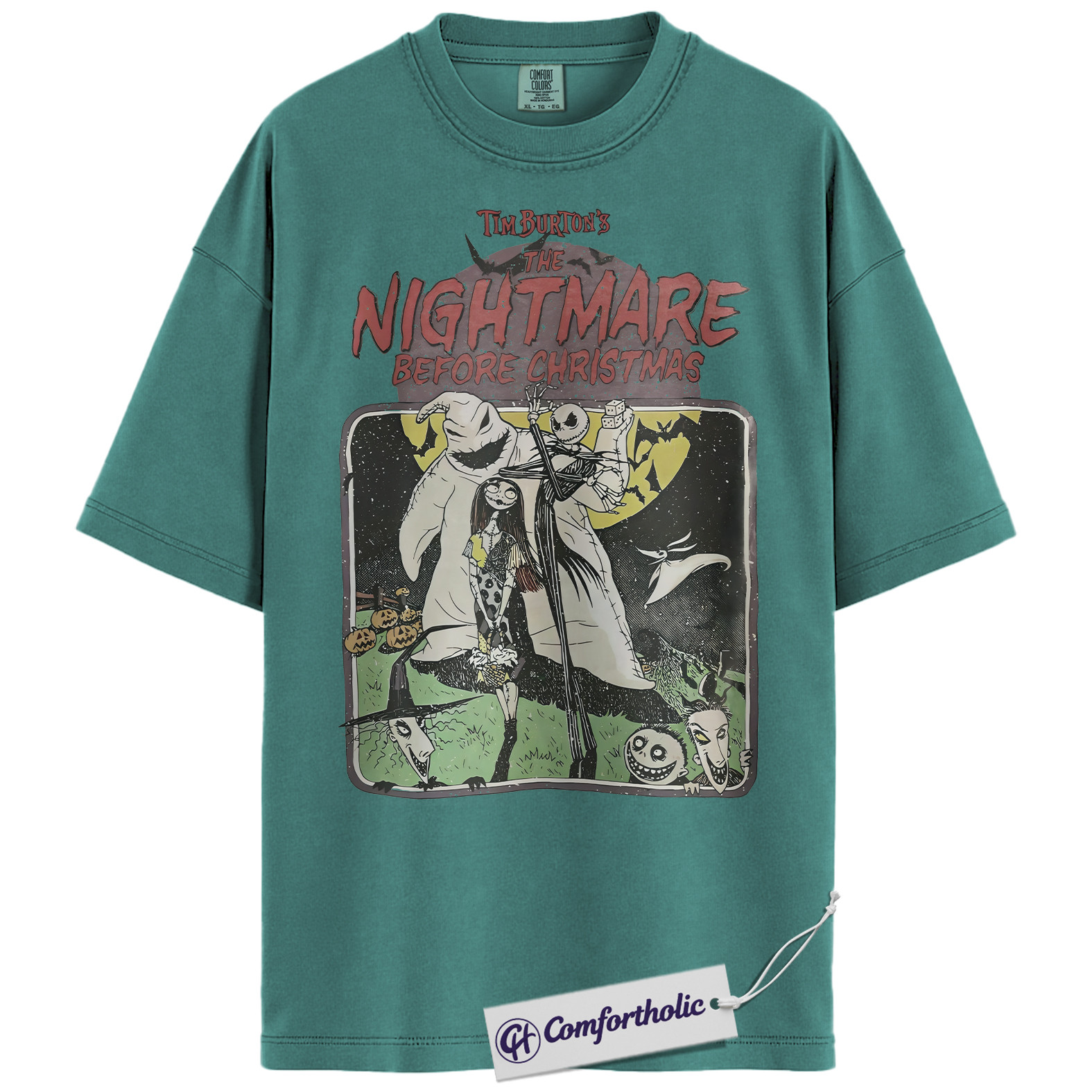 The Nightmare Before Christmas Shirt, Christmas T-Shirt, Animated Graphic Tee, Christmas Comfort Colors Shirt - Image 13